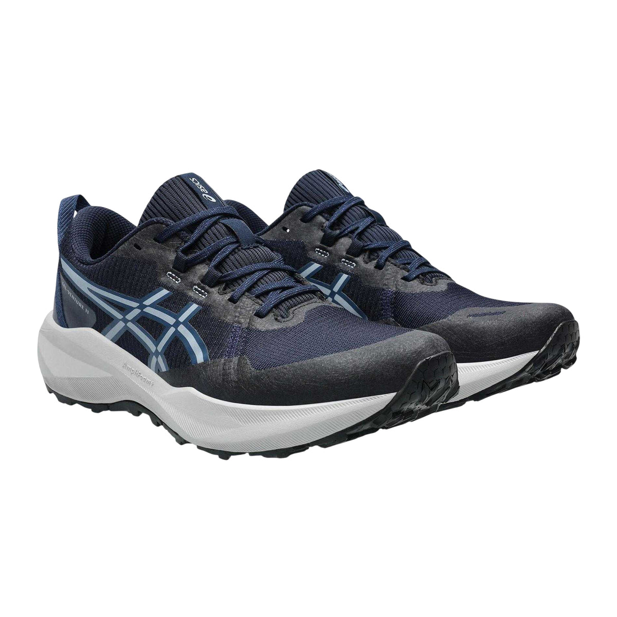 Midnight Blue - Side - Asics Mens Venture 11 Trail Trainers