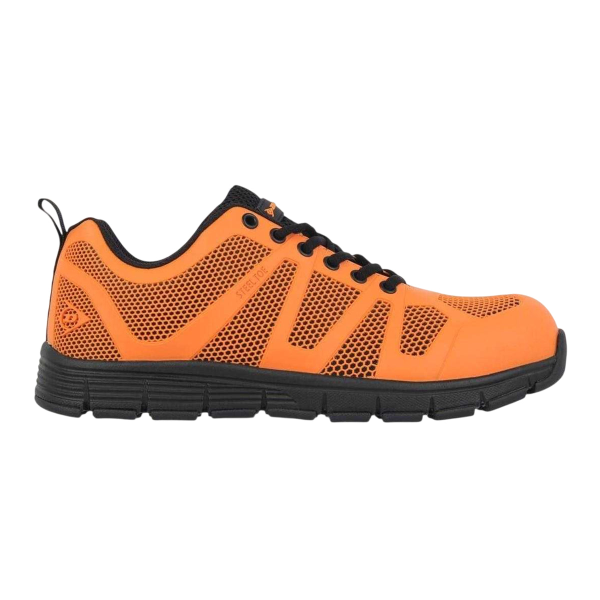 Black-Orange - Front - Dunlop Mens Memory Foam Safety Shoes