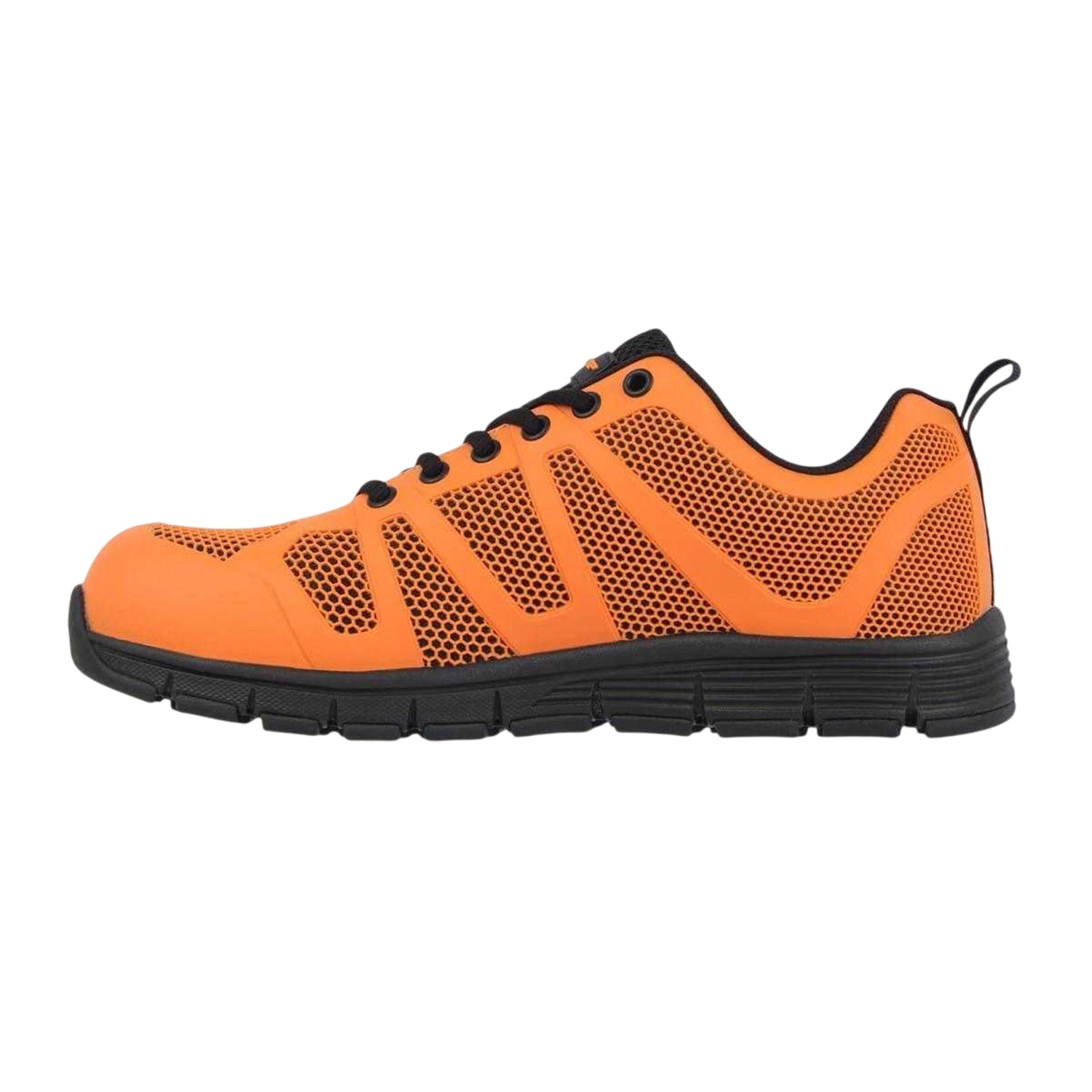 Black-Orange - Back - Dunlop Mens Memory Foam Safety Shoes