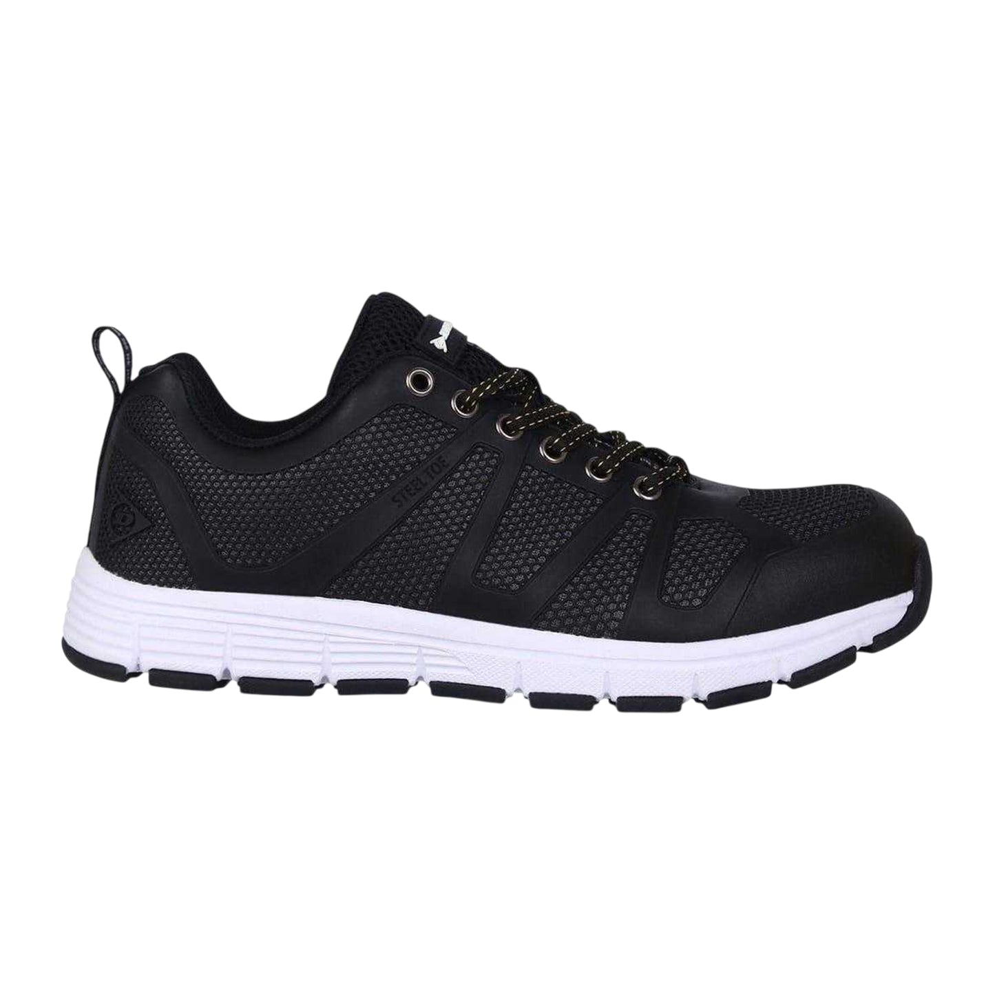 Black-White - Front - Dunlop Mens Memory Foam Safety Shoes