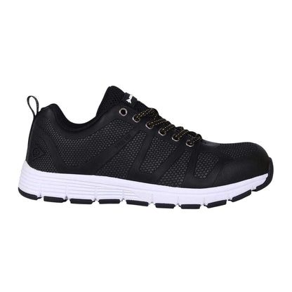 Black-White - Front - Dunlop Mens Memory Foam Safety Shoes