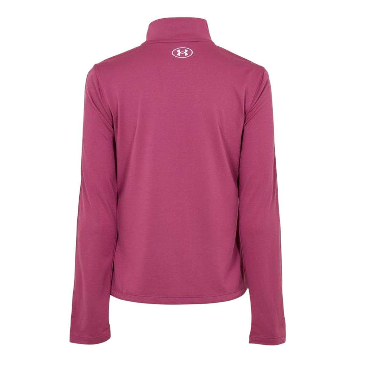 Fuchsia-Dusk - Back - Under Armour Womens-Ladies Zip Neck Workout Technical Top