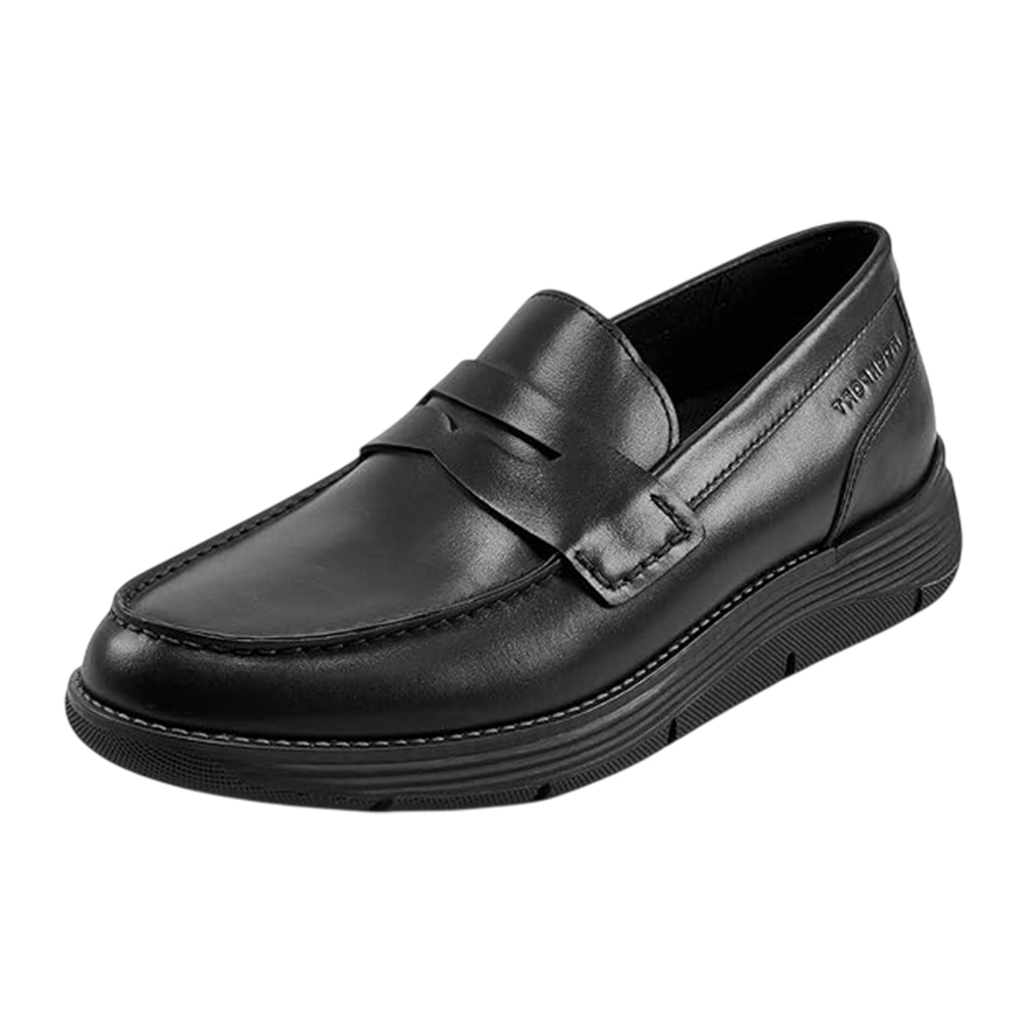 Black - Side - Rockport Mens Leather Penny Loafers