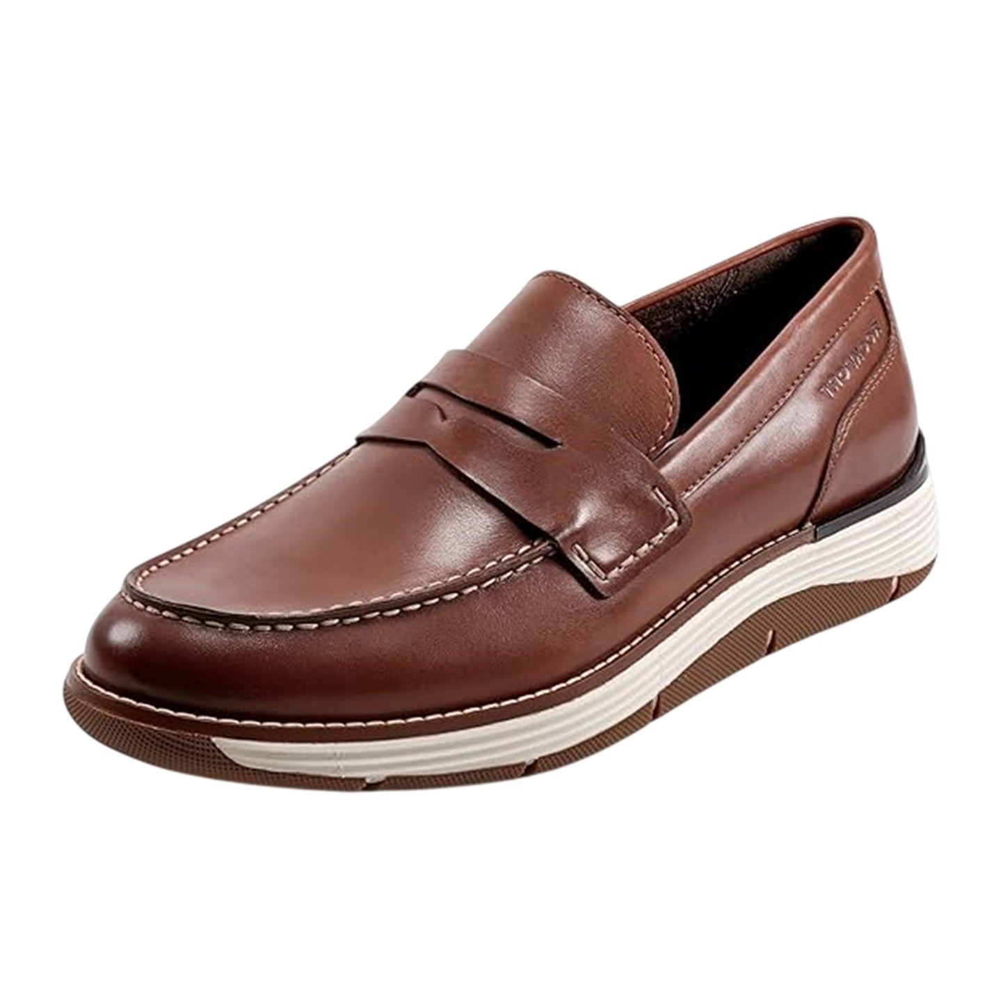 Tan - Front - Rockport Mens Leather Penny Loafers
