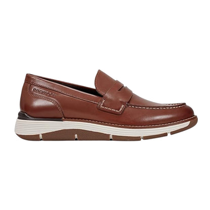 Tan - Side - Rockport Mens Leather Penny Loafers