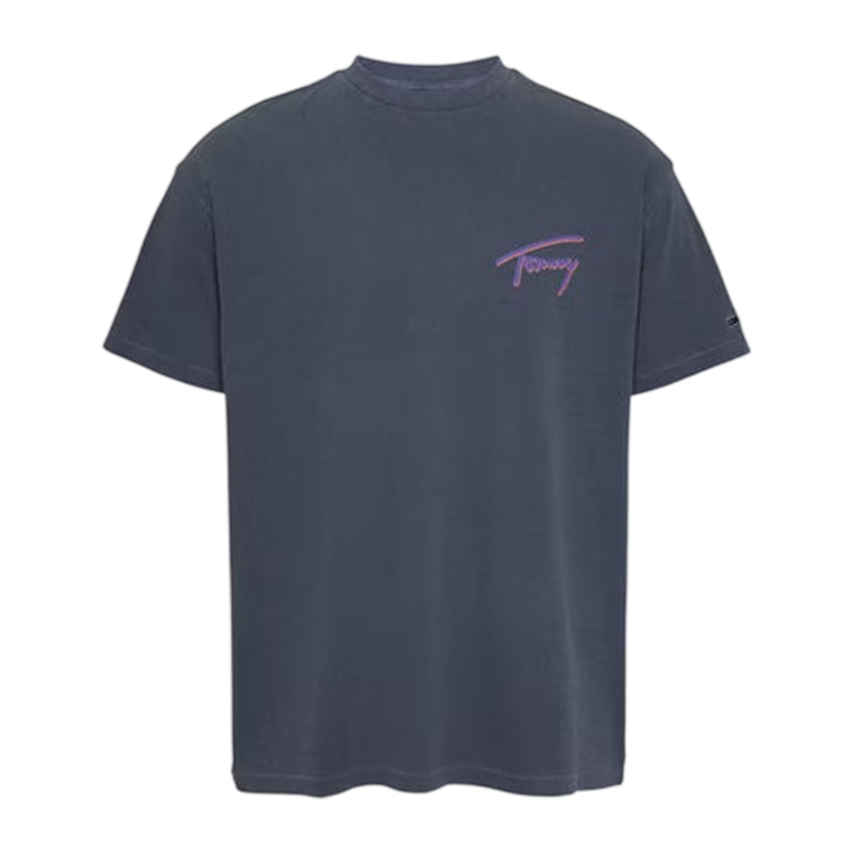 Dark Navy - Front - Tommy Jeans Mens Faded Relaxed Fit T-Shirt