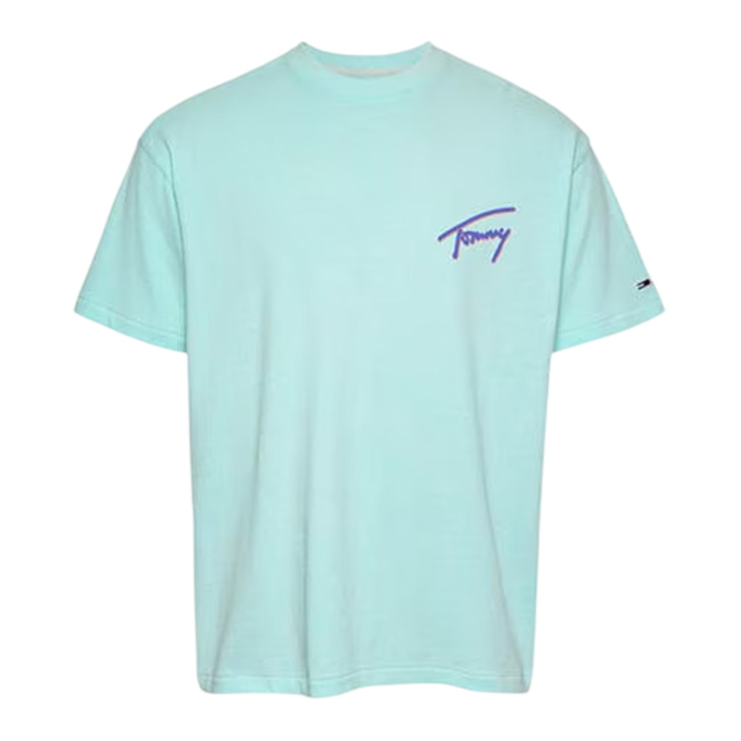 Mint - Front - Tommy Jeans Mens Faded Relaxed Fit T-Shirt