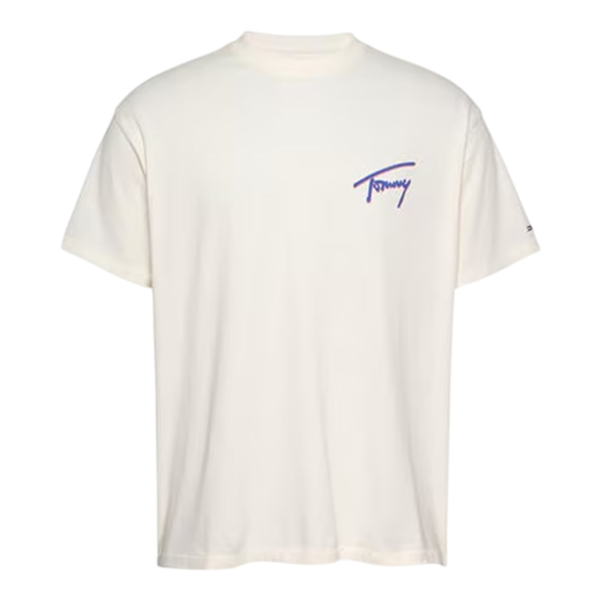 Antique White - Front - Tommy Jeans Mens Faded Relaxed Fit T-Shirt