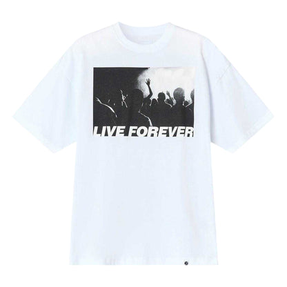 White - Front - Pretty Green Mens Live Forever T-Shirt