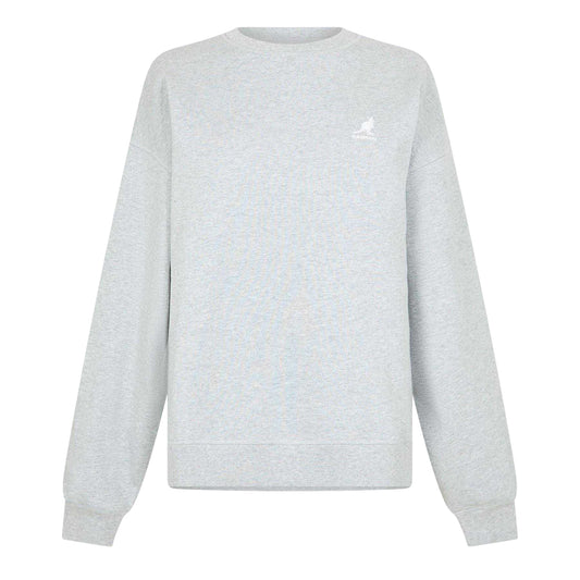 Grey Marl - Front - Kangol Womens-Ladies Embroidered Logo Crew Neck Sweatshirt