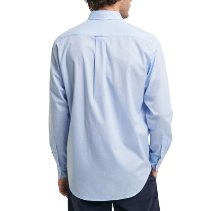 Blue - Back - Gant Mens A.Shield Poplin Regular Shirt