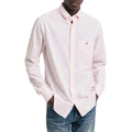 Pink - Side - Gant Mens A.Shield Poplin Regular Shirt