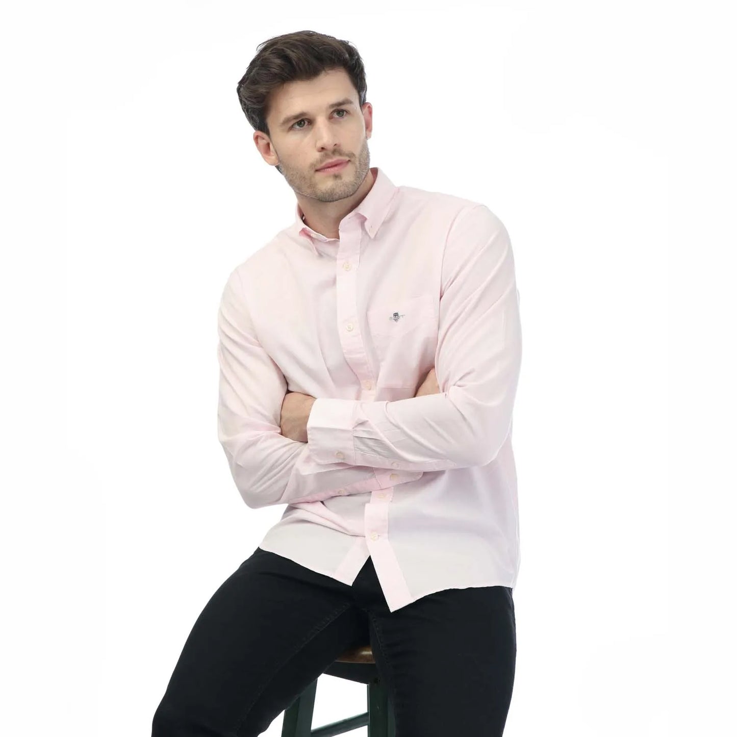 Pink - Lifestyle - Gant Mens A.Shield Poplin Regular Shirt