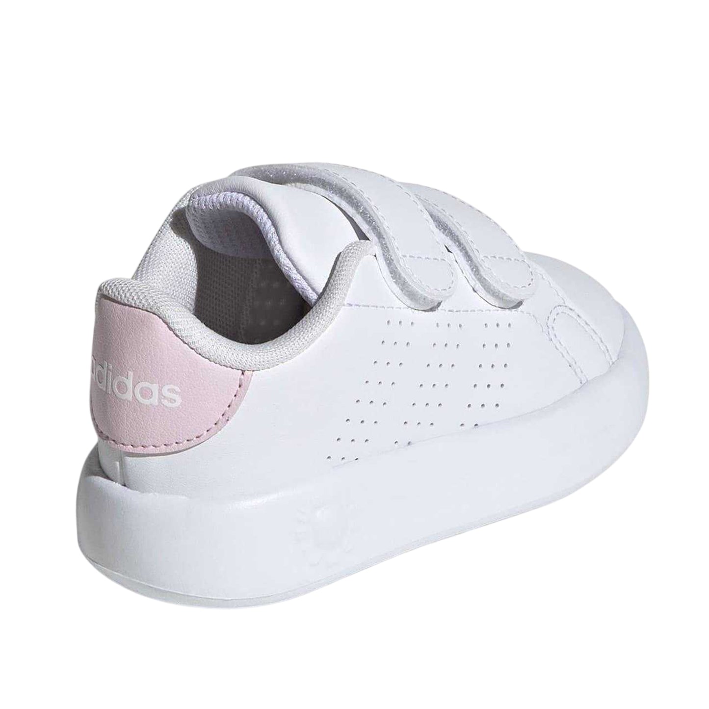 White-Pink - Back - Adidas Baby Advantage CF Synthetic Trainers