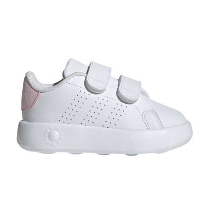 White-Pink - Front - Adidas Baby Advantage CF Synthetic Trainers