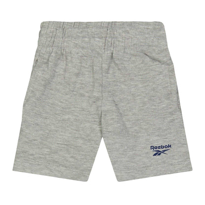 Light Grey Heather - Front - Reebok Baby Cotton Blend Sweat Shorts