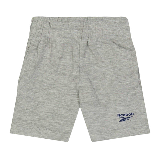 Light Grey Heather - Front - Reebok Baby Cotton Blend Sweat Shorts