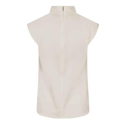 White - Back - Boss Womens-Ladies Bidriz Mock Neck Blouse