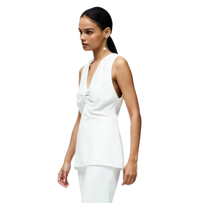 White - Side - French Connection Womens-Ladies Relaxed Fit Blouse