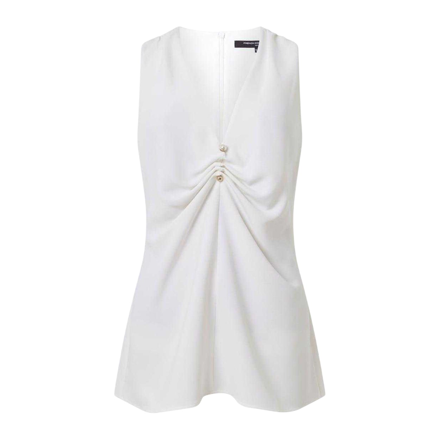 White - Front - French Connection Womens-Ladies Relaxed Fit Blouse