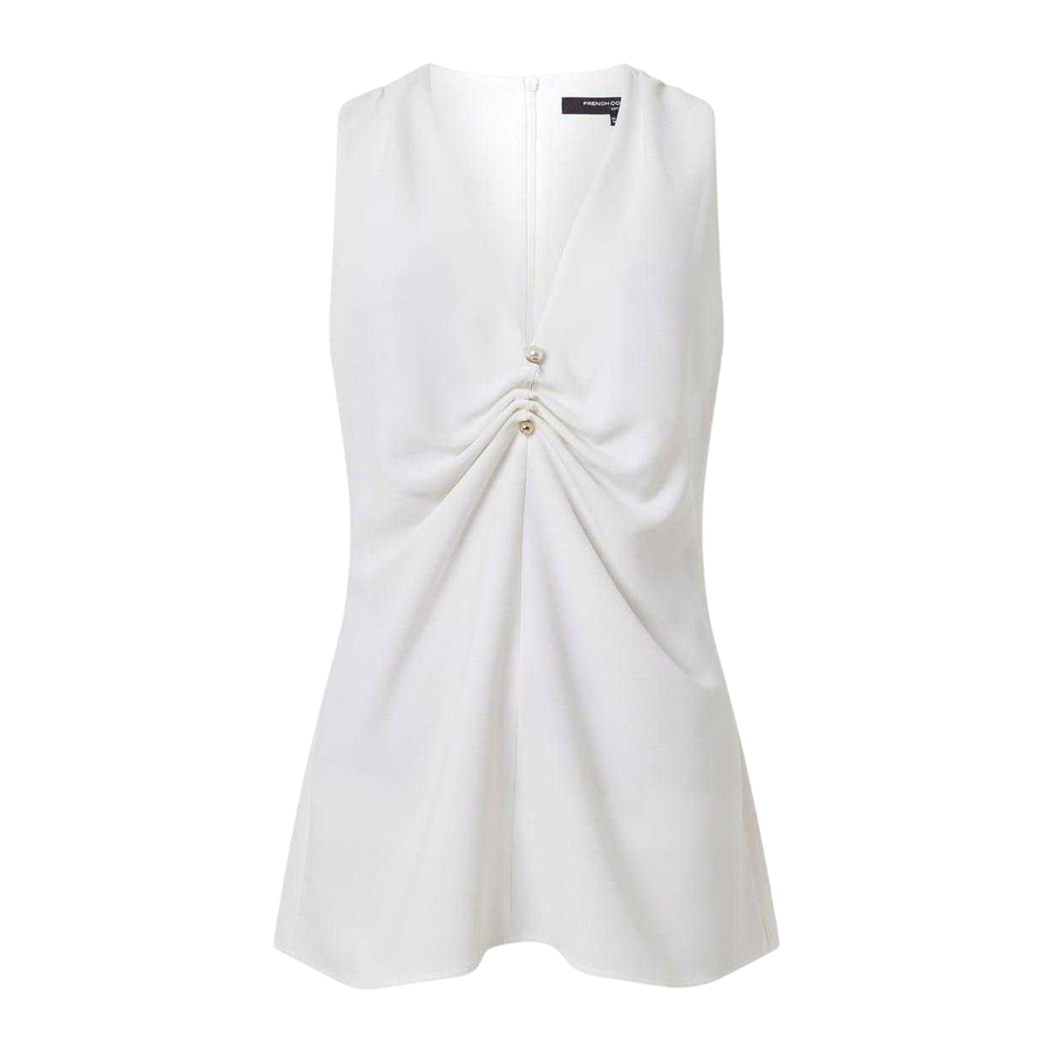 White - Front - French Connection Womens-Ladies Relaxed Fit Blouse