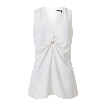 White - Front - French Connection Womens-Ladies Relaxed Fit Blouse