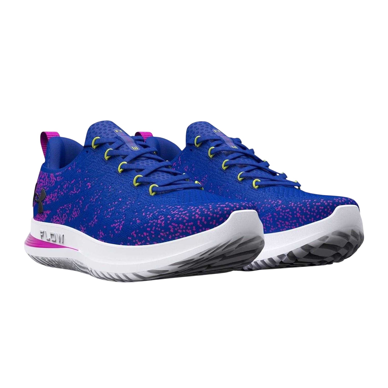 Royal Blue-Magenta - Side - Under Armour Mens Velociti 3 Trainers