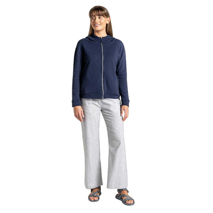 Blue Navy - Side - Craghoppers Womens-Ladies Eden Fleece Top