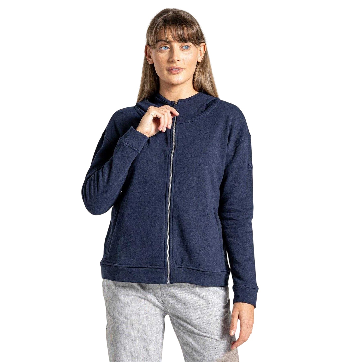 Blue Navy - Front - Craghoppers Womens-Ladies Eden Fleece Top