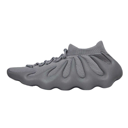 Stone Grey - Back - Yeezy Childrens-Kids 450 Logo Knitted Trainers