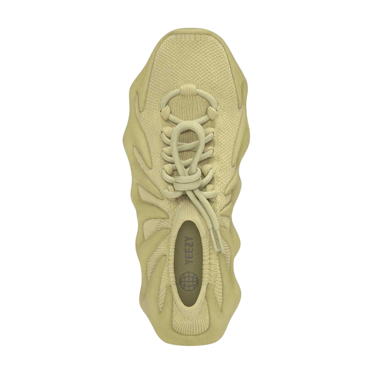 Yellow Sulphur - Side - Yeezy Childrens-Kids 450 Logo Knitted Trainers
