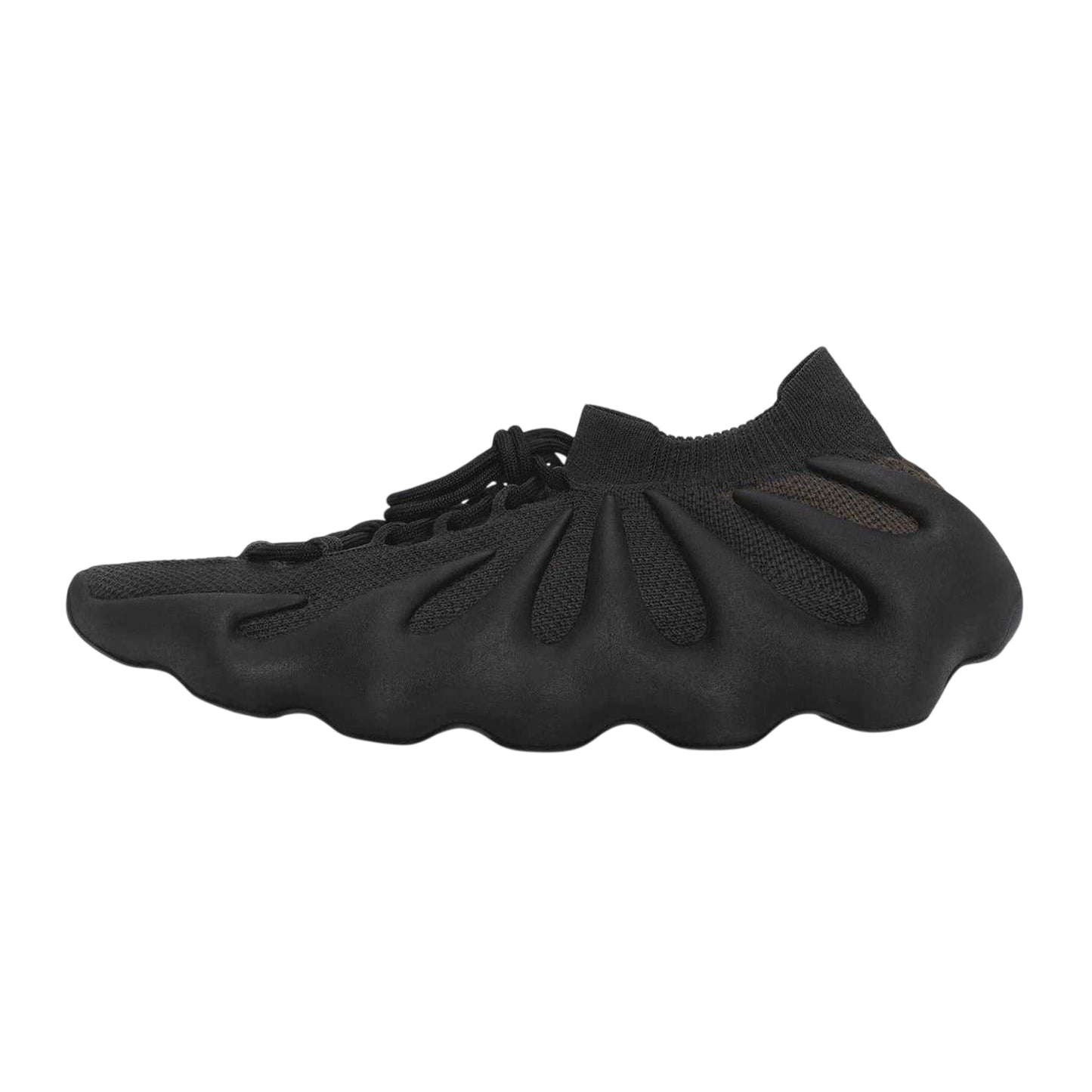 Dark Slate - Back - Yeezy Childrens-Kids 450 Logo Knitted Trainers