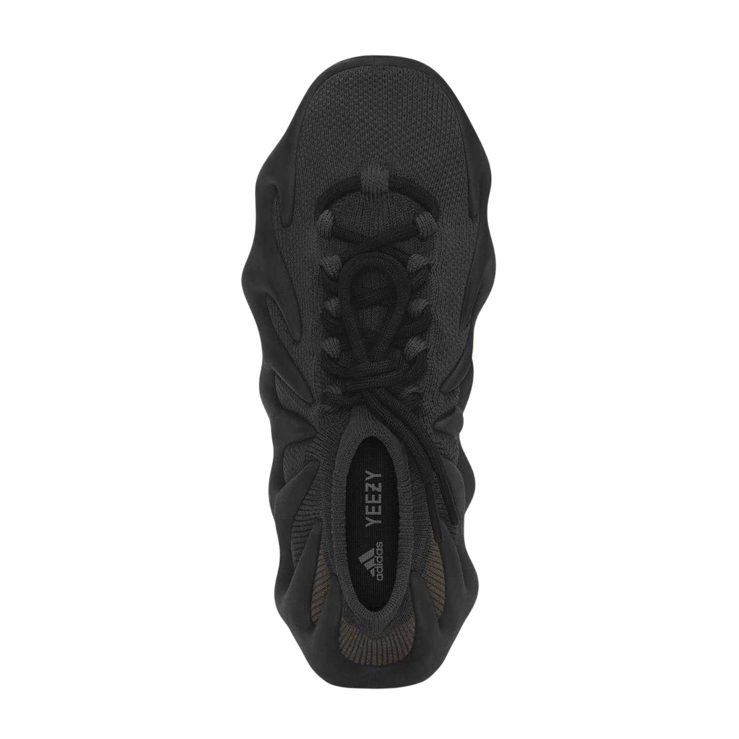 Dark Slate - Side - Yeezy Childrens-Kids 450 Logo Knitted Trainers