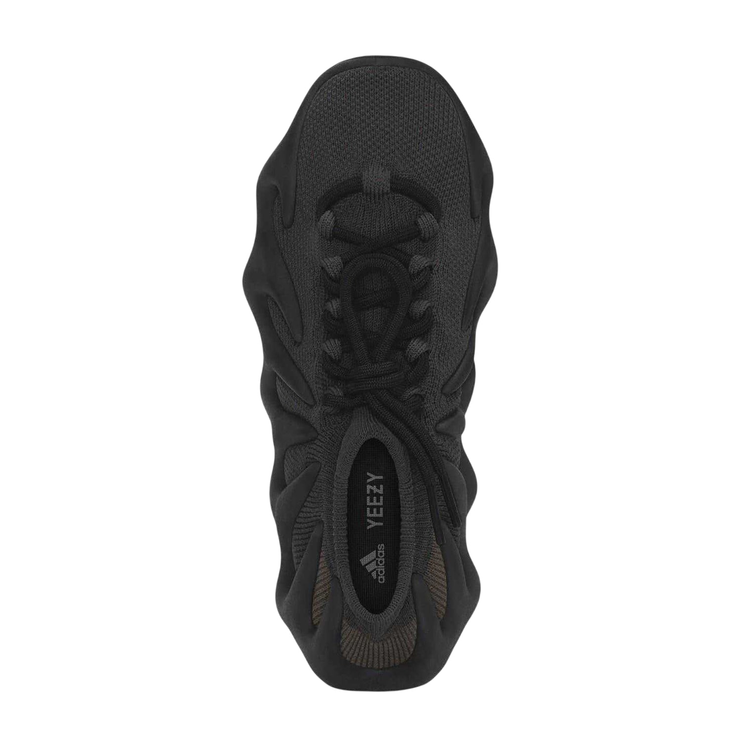 Dark Slate - Side - Yeezy Childrens-Kids 450 Logo Knitted Trainers