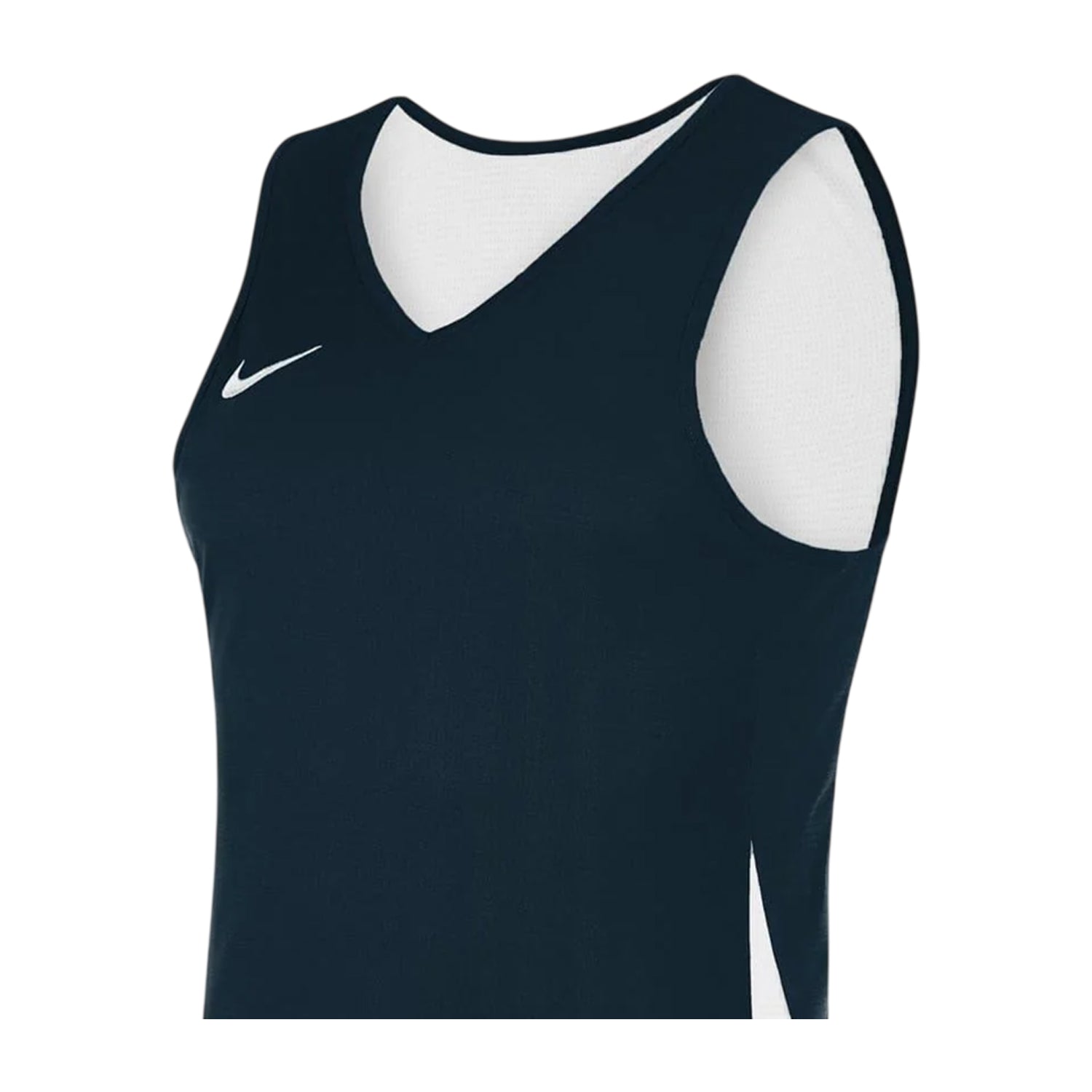 Obsidian Blue-White - Back - Nike Mens Team Reversible V Neck Sleeveless Jersey