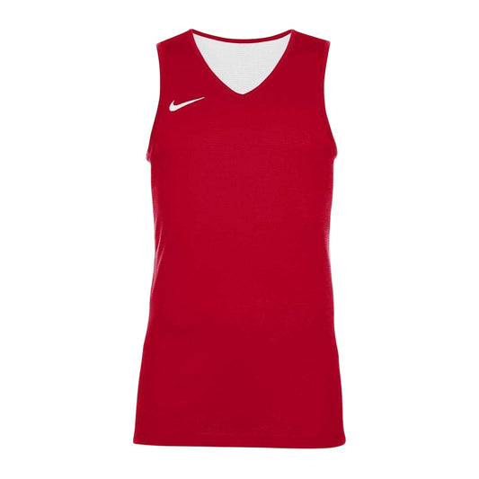 Red-White - Front - Nike Mens Team Reversible V Neck Sleeveless Jersey