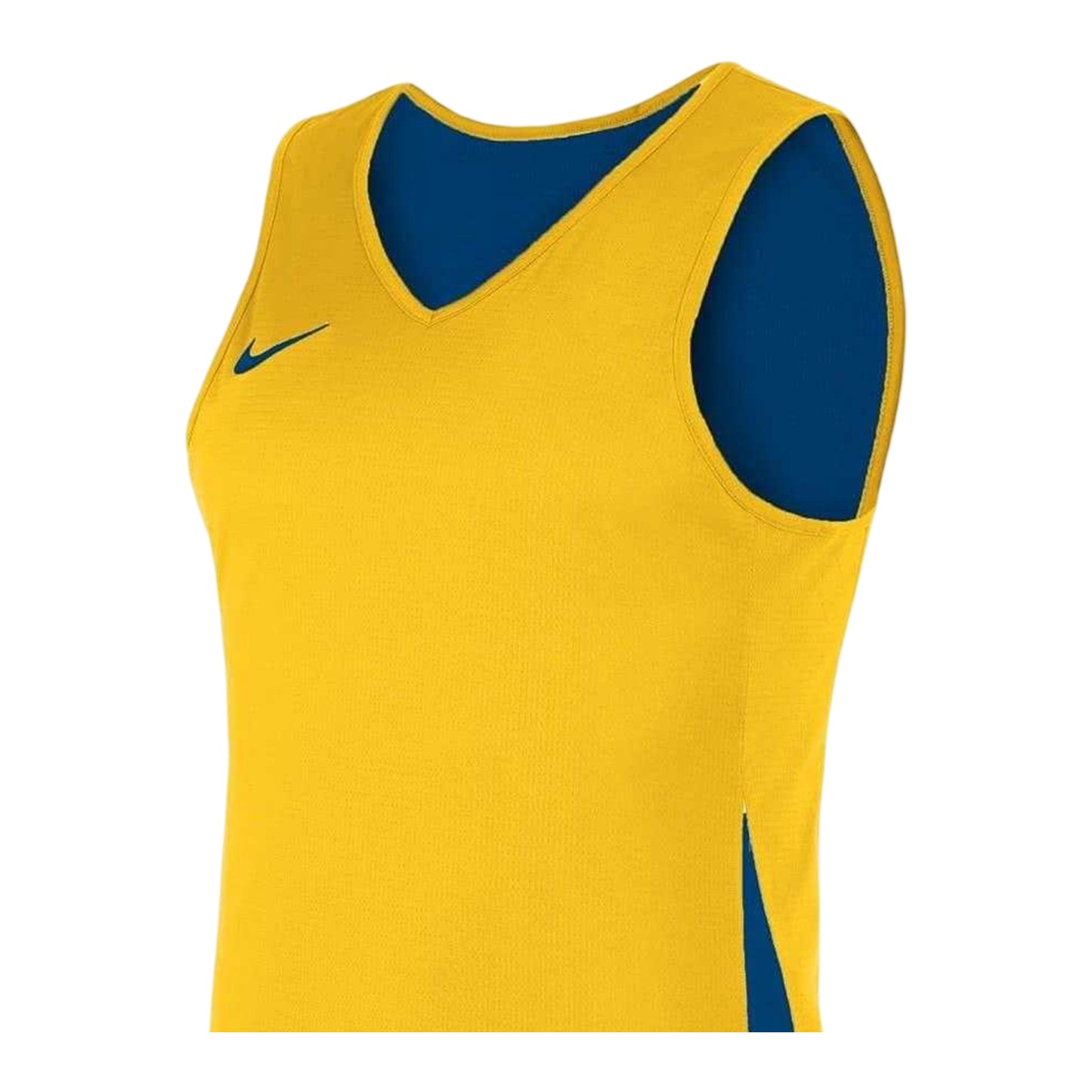 Yellow-Blue - Back - Nike Mens Team Reversible V Neck Sleeveless Jersey