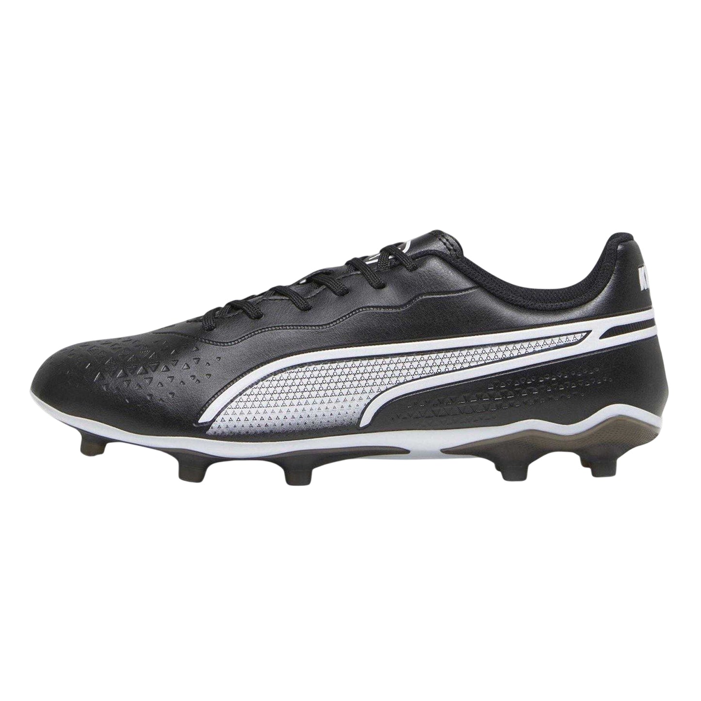 Black-White - Back - Puma Mens King Match Synthetic Leather Firm Ground Football Boots