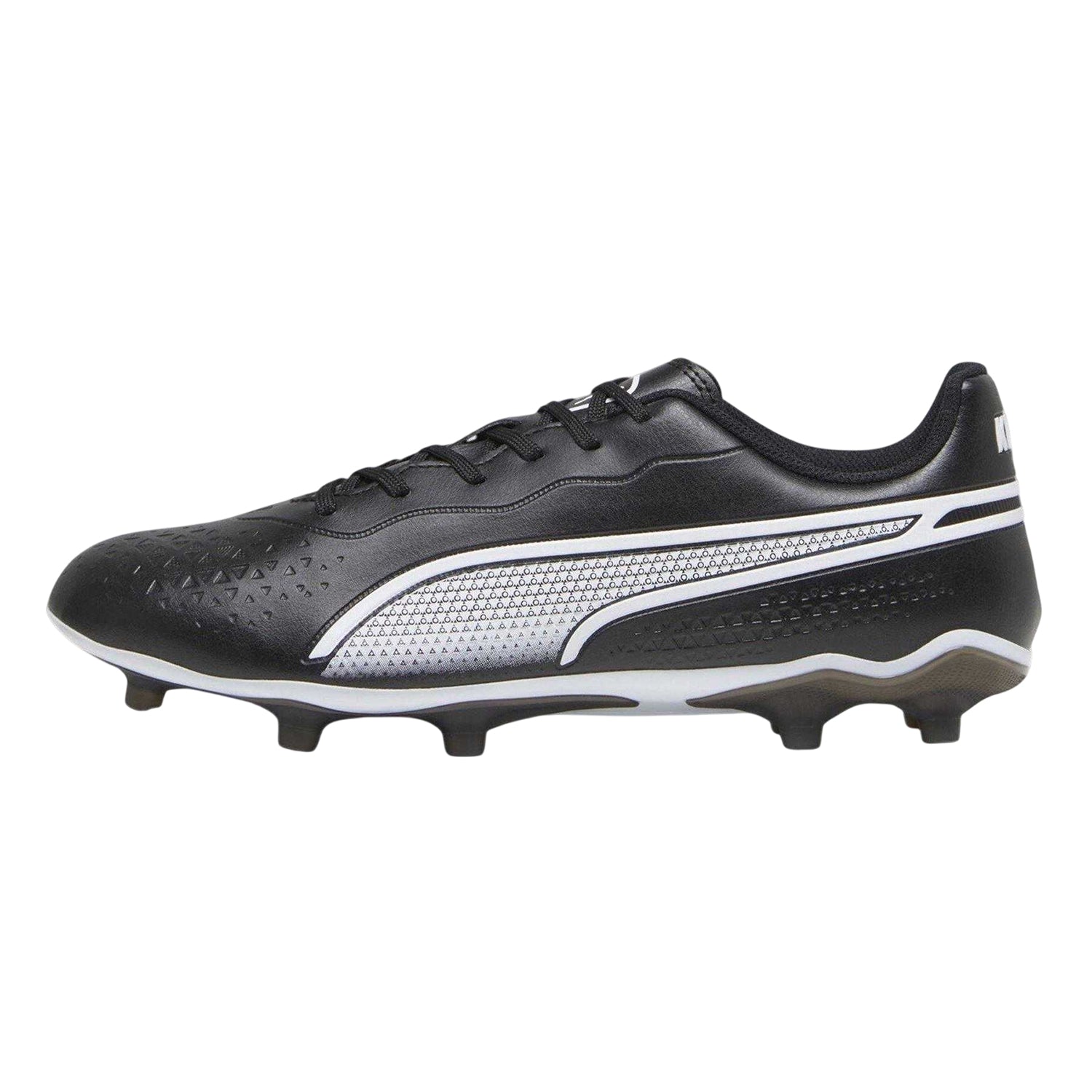 Black-White - Back - Puma Mens King Match Synthetic Leather Firm Ground Football Boots