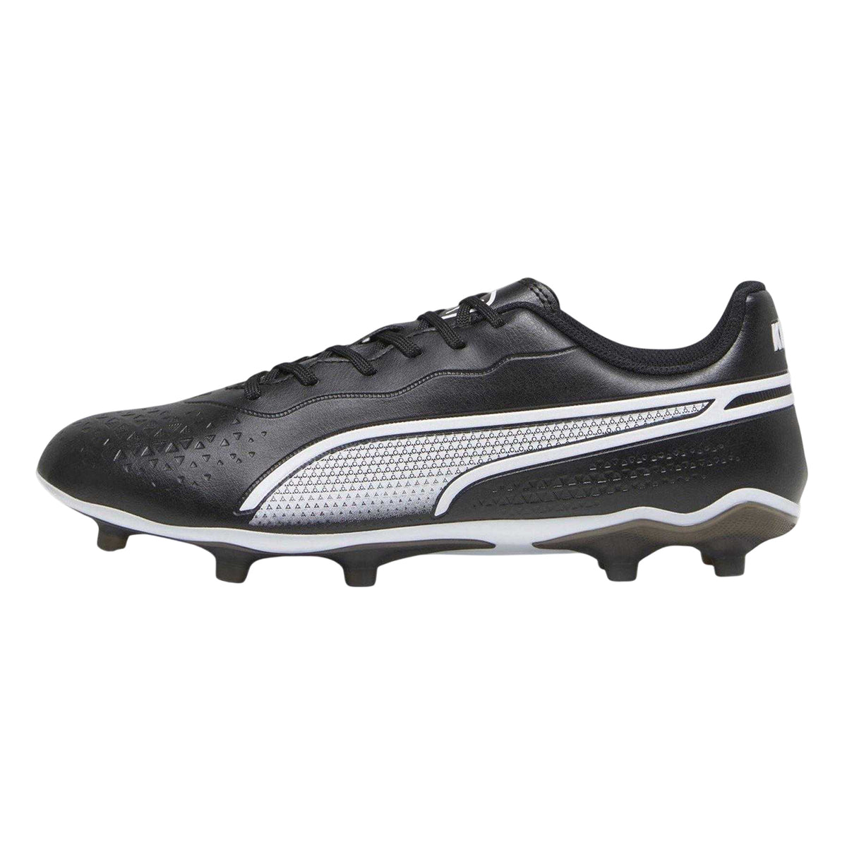 Black-White - Back - Puma Mens King Match Synthetic Leather Firm Ground Football Boots