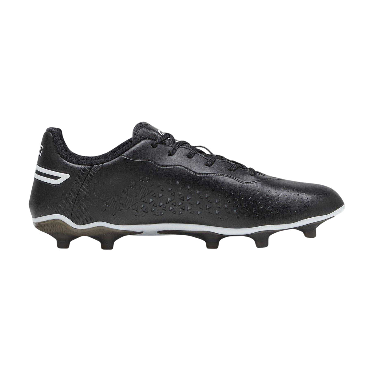 Black-White - Front - Puma Mens King Match Synthetic Leather Firm Ground Football Boots