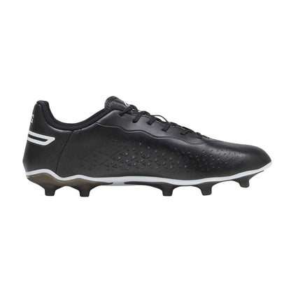 Black-White - Front - Puma Mens King Match Synthetic Leather Firm Ground Football Boots