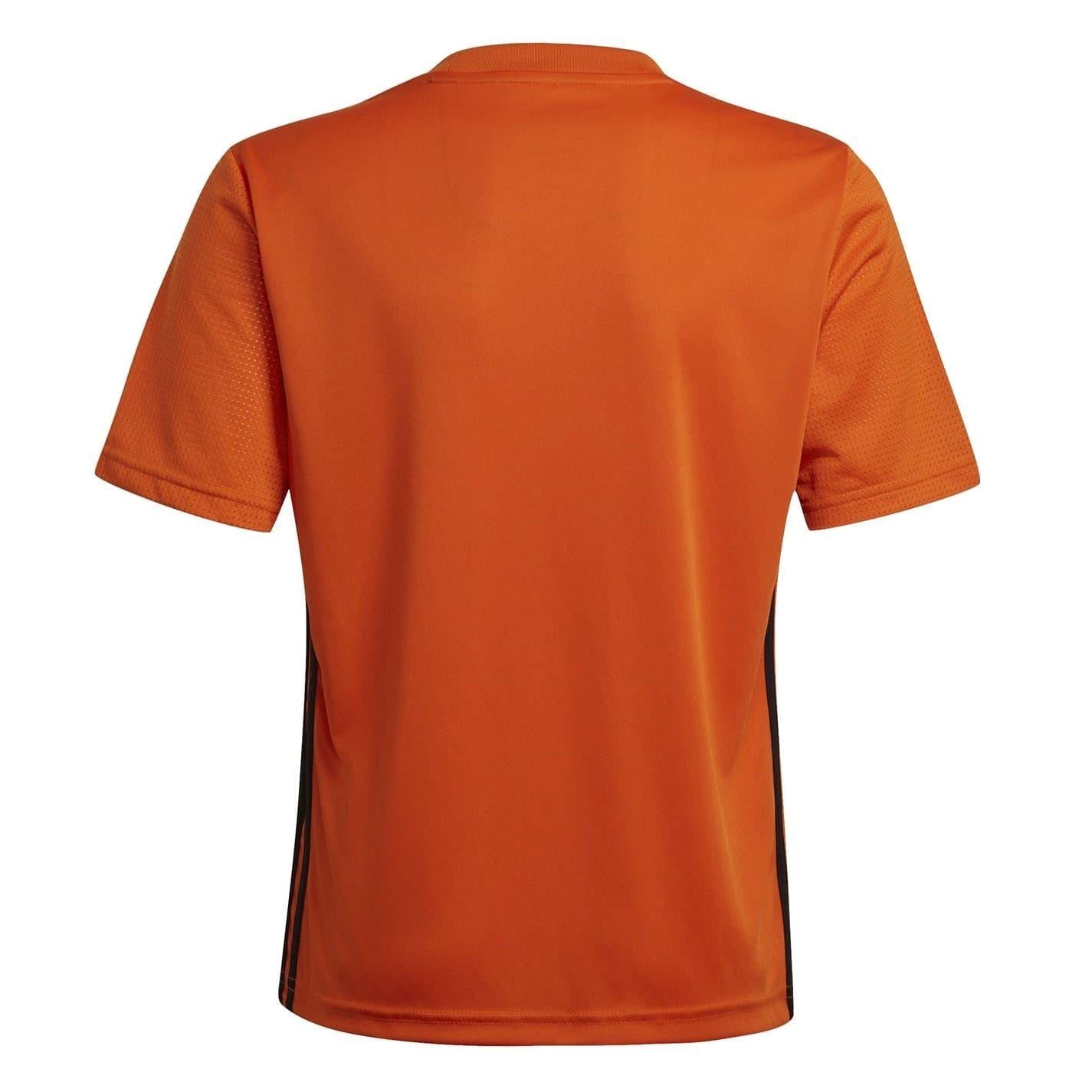 Orange-Black - Back - Adidas Childrens-Kids Tabela 23 Logo Football Jersey