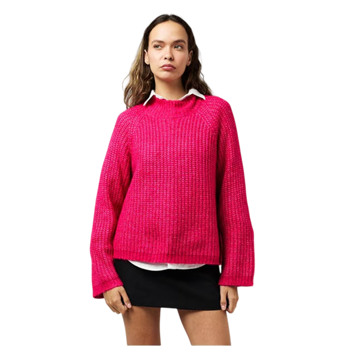 Beetroot Purple - Side - Pieces Unisex Adult Relaxed Fit Casual Sweatshirt