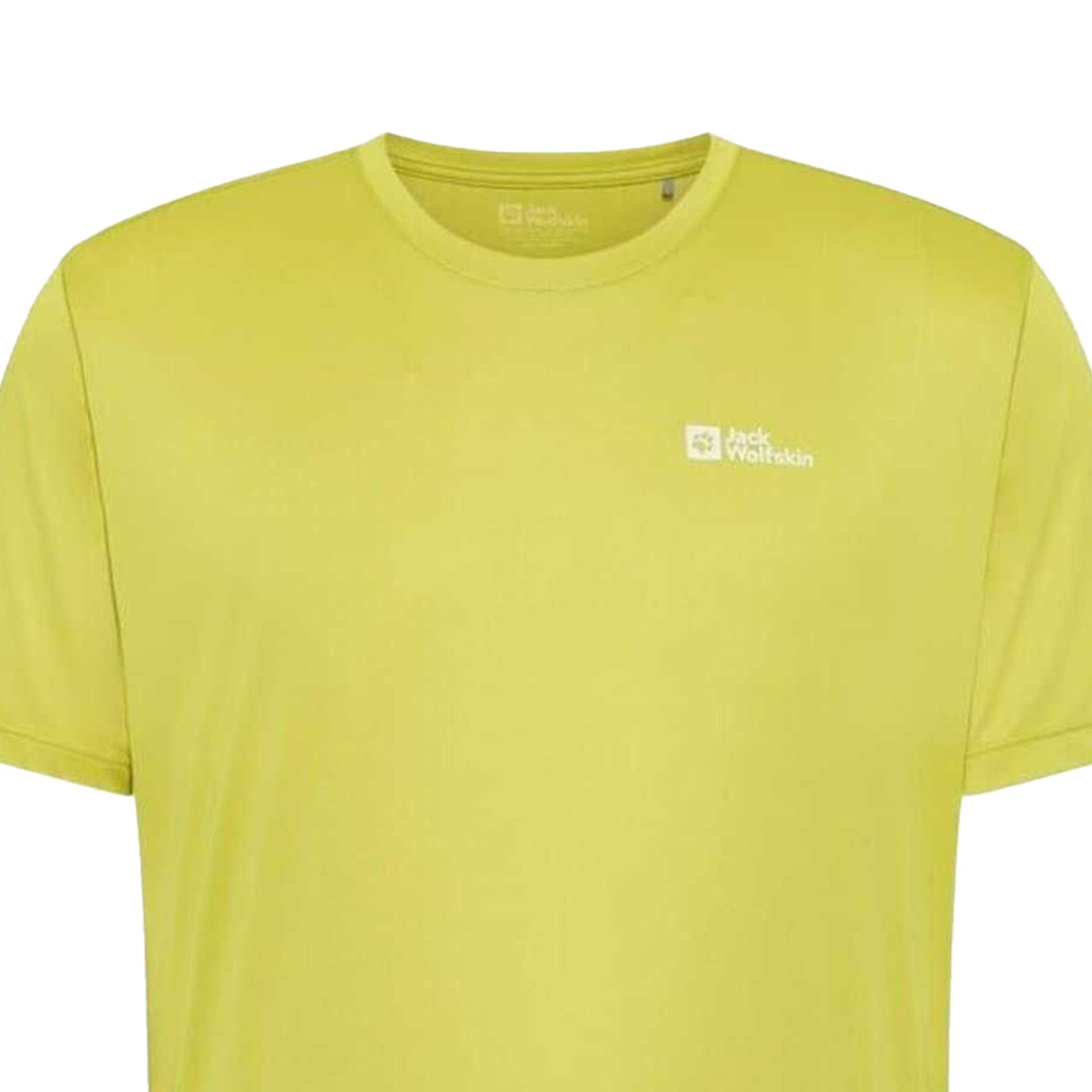 Chartreuse - Back - Jack Wolfskin Mens Tech Logo T-Shirt