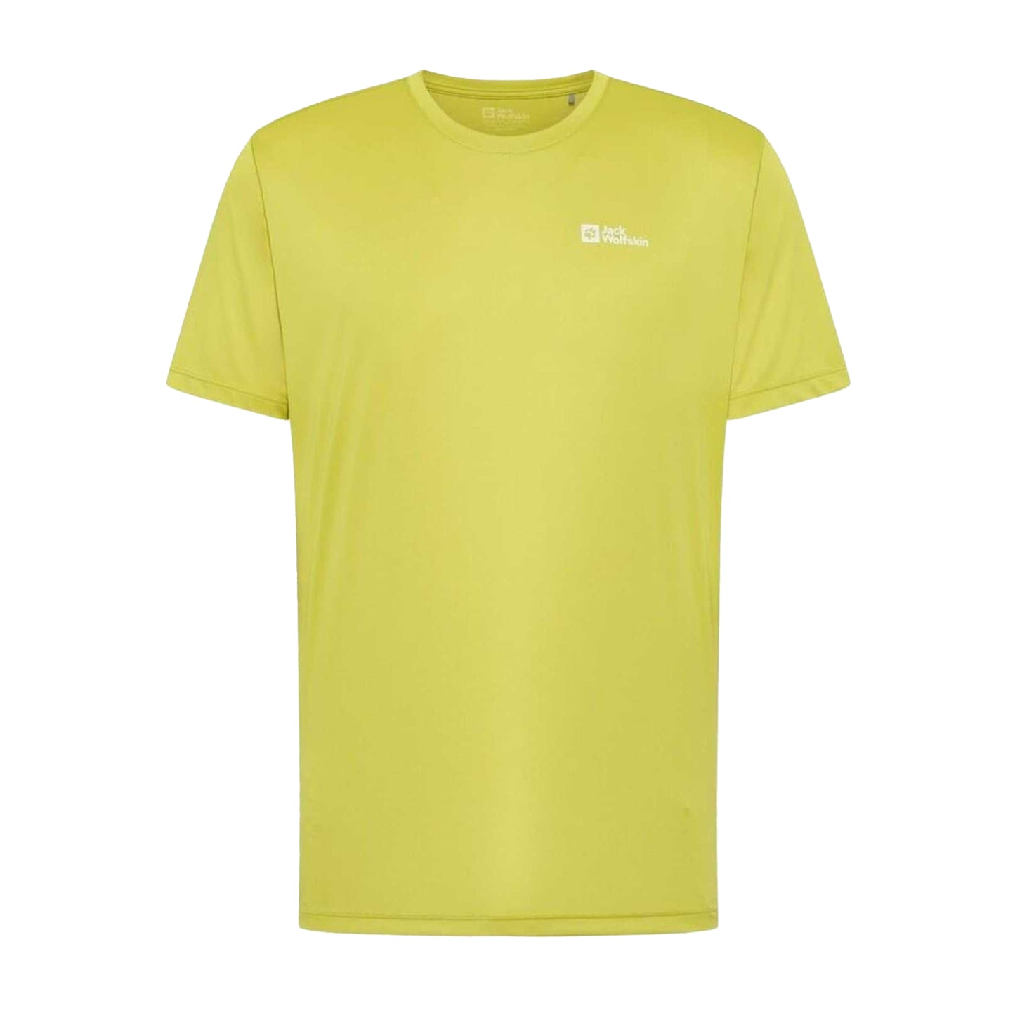 Chartreuse - Front - Jack Wolfskin Mens Tech Logo T-Shirt