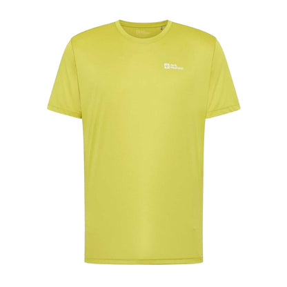 Chartreuse - Front - Jack Wolfskin Mens Tech Logo T-Shirt