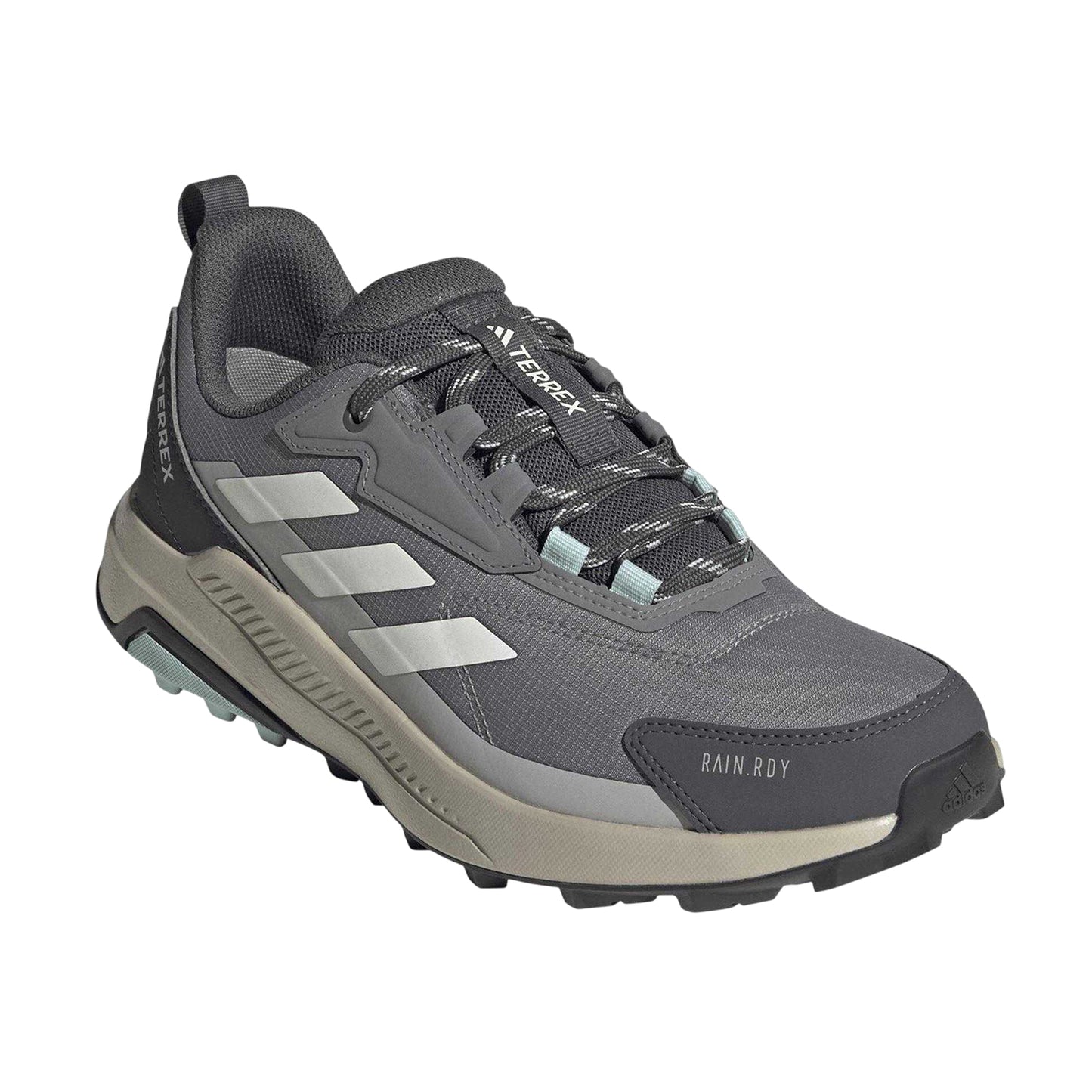 Grey-White - Side - Adidas Womens-Ladies Terrex Anylander Rain.RDY Hiking Shoes