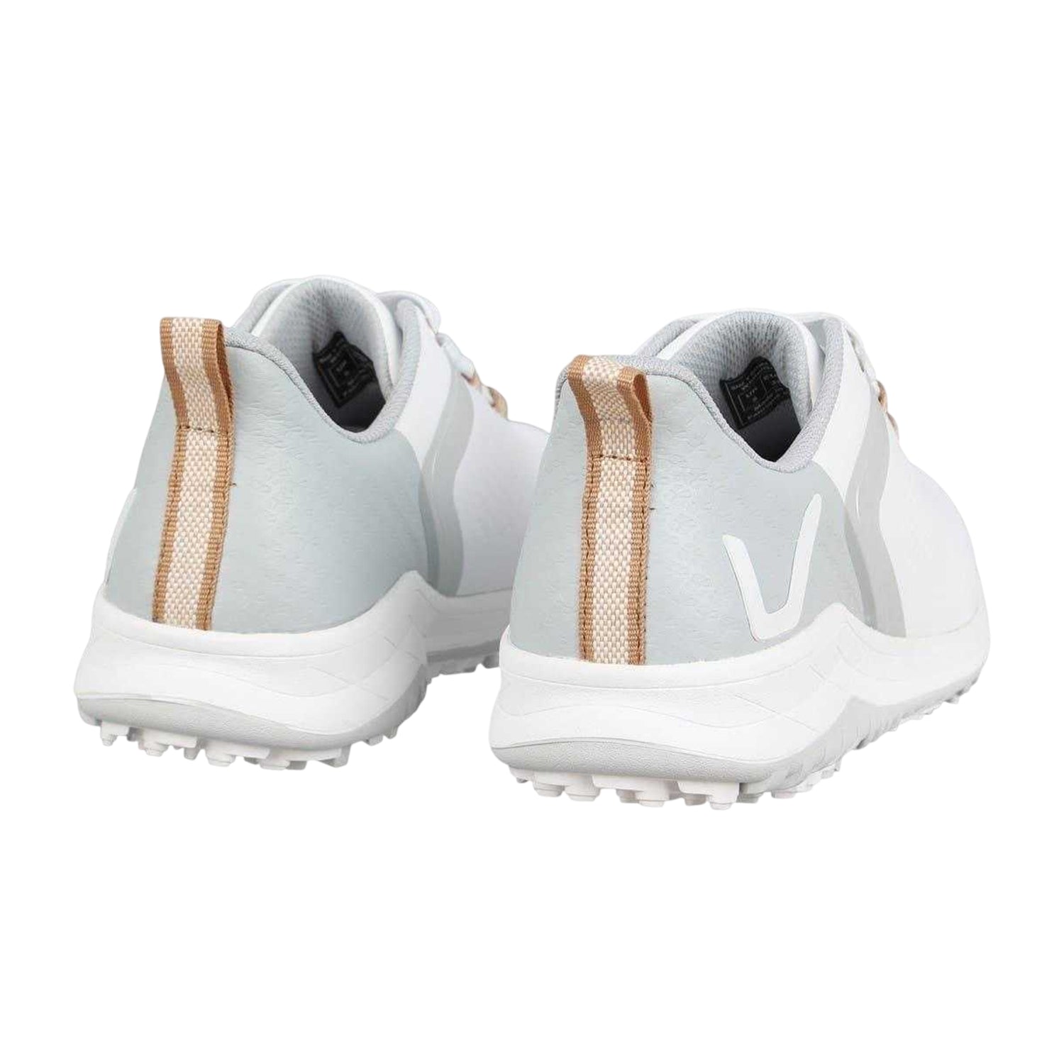 White-Grey-Rose Gold - Back - Slazenger Mens V Series Spikes Golf Shoes