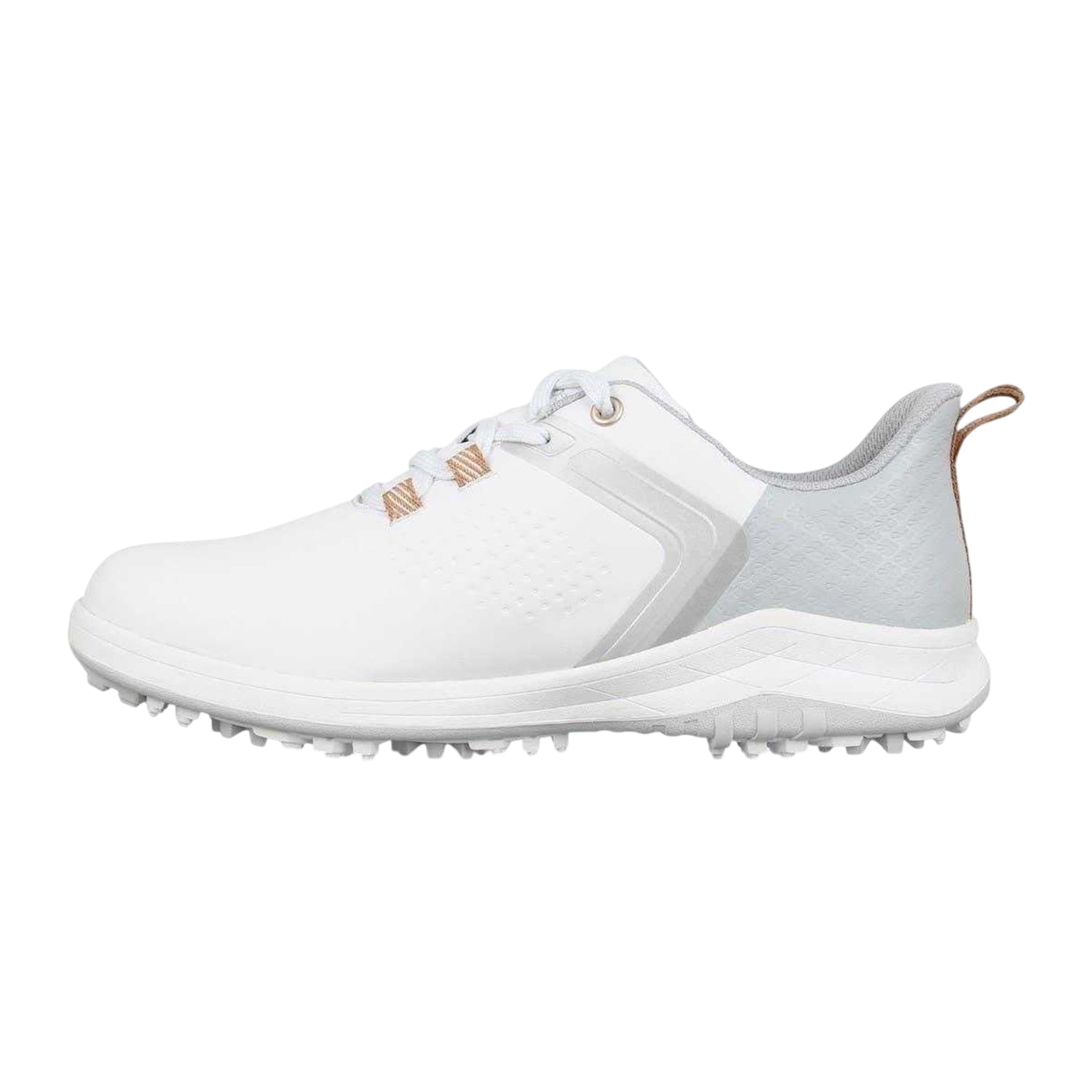 White-Grey-Rose Gold - Side - Slazenger Mens V Series Spikes Golf Shoes